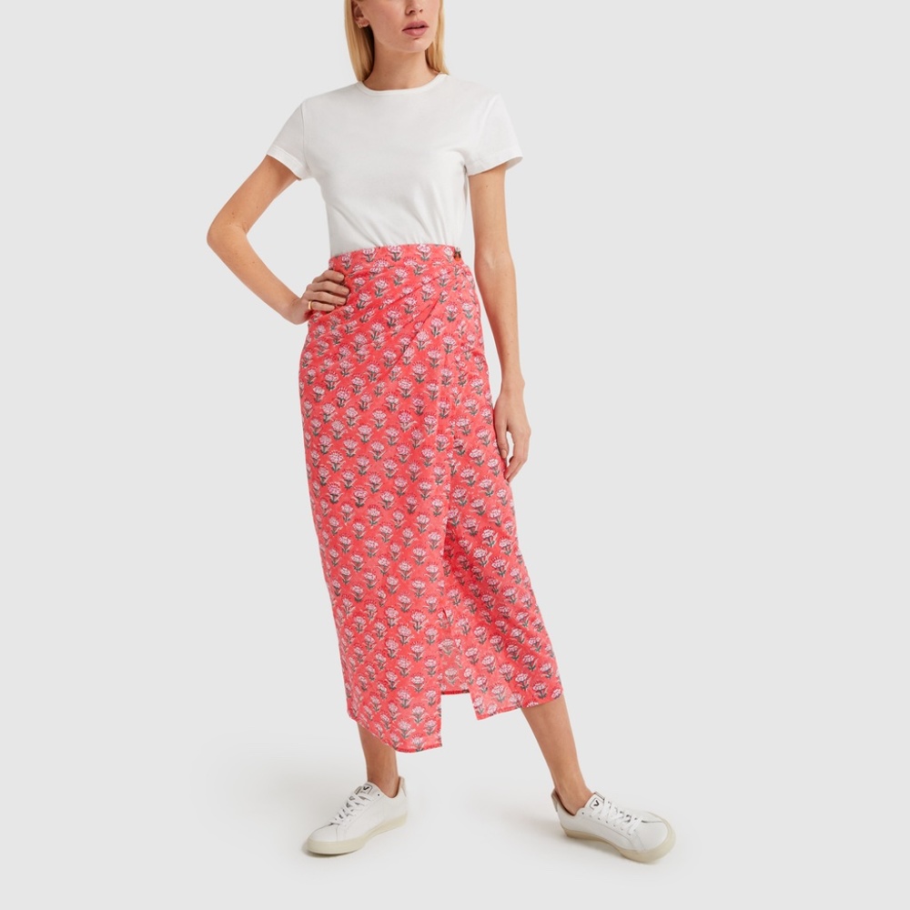 Ciao Lucia Rosetta Maxi Cotton Wrap Skirt (NWT)